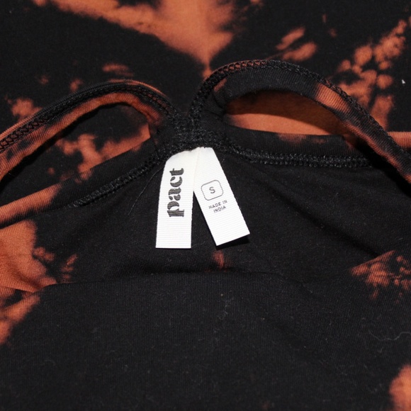 Handmade tie dye Pact fit & flare tank midi dress with pockets by Hue Revival - Picture 7 of 12